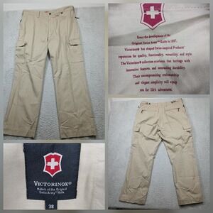 Victorinox Men's Cargo Pants Size 38 Khaki Swiss Army Outdoor Travel